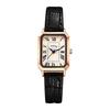 Women's Antique Leather Roman Analog Display Square Display Thin Belt Quartz Ladies Watch Waterproof Black Birthday Anniversary Christmas Valentine's