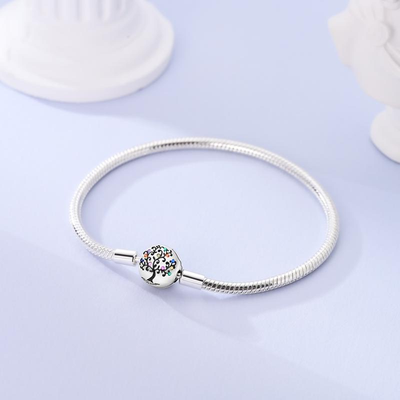 Classic Original Bracelets 925 Silver Color Love Lotus Butterfly Star Bracelets for Women DIY Charms Beads Fine Jewelry 17-20CM