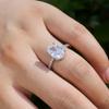 2026 Inlaid Oval Pigeon Egg Cube Zirconia Ring, Fashionable and Personalized Platinum  Engagement High-quality Jewelry