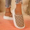 Fashion 2025 Plus Size Women's Platform Flat with Print Slippers Casual Closed Toe Indoor House Shoes Soft & Warm Daily Home Footwear