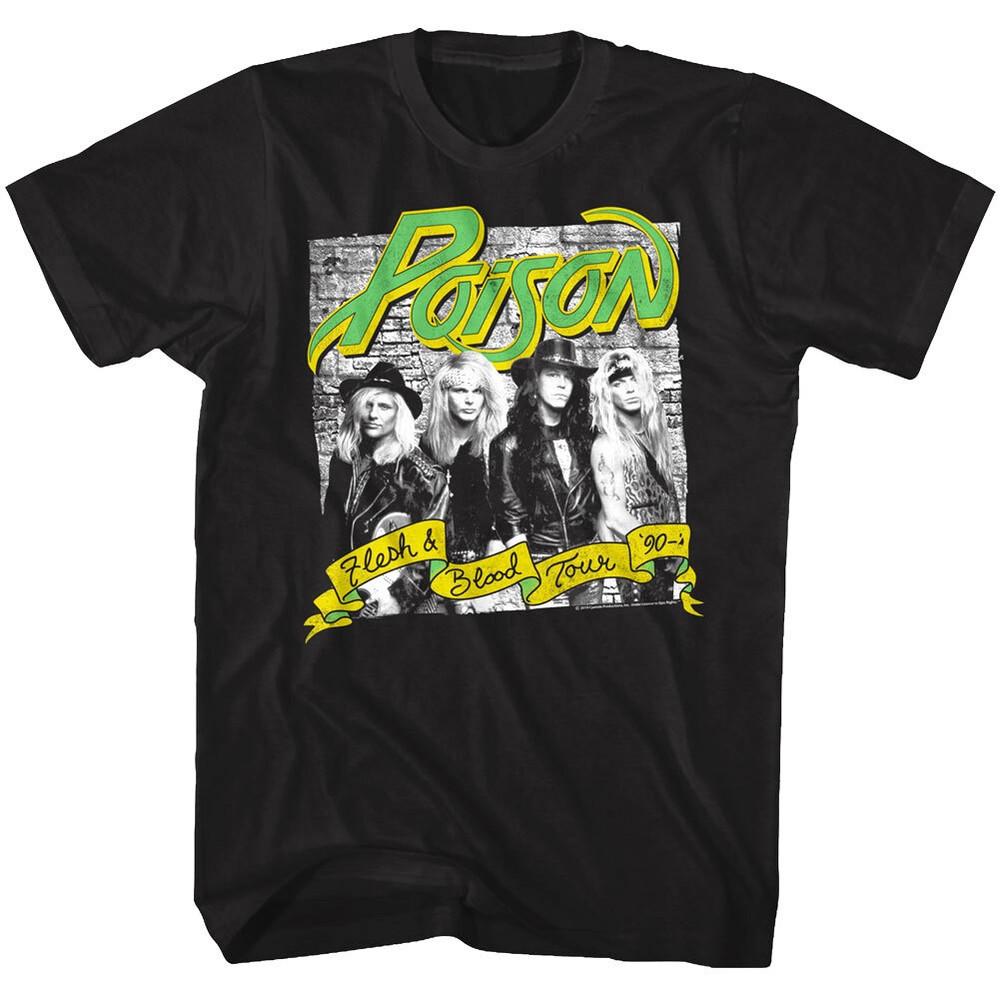 Poison Flesh & Blood Tour 90 s Men s T Shirt Unisex T-Shirt XL