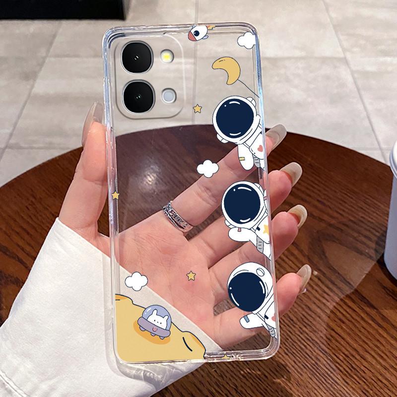Casing For Vivo iQOO Z11x Y51 Pro 5G Case Aesthetic Cute Cat Cartoon Fashion Soft Silicone Back Cover Transparent TPU Phone Case