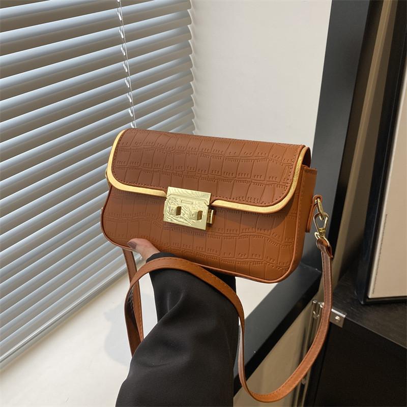Chic Stylish Small Square Bag Elegant Solid Color Shoulder Crossbody Purse For Daily Use