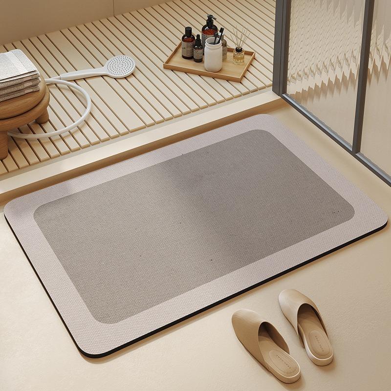 Mata chłonna wodę z ziemi okrzemkowej w stylu francuskim Mata podłogowa do łazienki Mata pod stopy do toalety Mata pod drzwi Wejście Szybkoschnący Antypoślizgowy Dywan