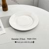 Molona White Ceramic Dinner Plate Set