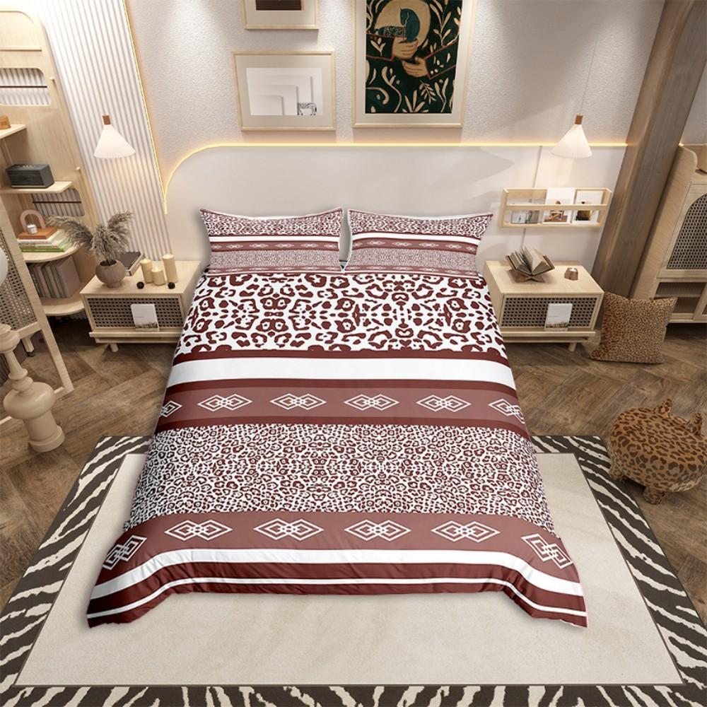 Homewish Cheetah Cow Print Duvet Cover SetModern Fashion Bedding SetTeens Kids Adult Bed Set