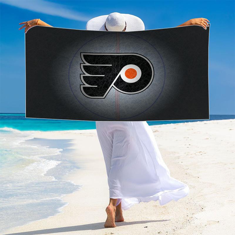 Philadelphia Flyers Logo Print Beach Towel, Large Soft Quick Dry Towel for Beach Camping Swimming