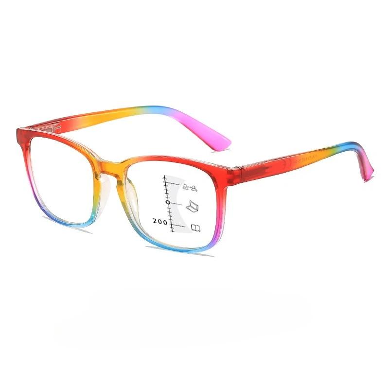 Fashion Gradient Color Multifocal Reading Glasses Women Men Blue Light Blocking Presbyopia Glasses New High-Definition Eyewear