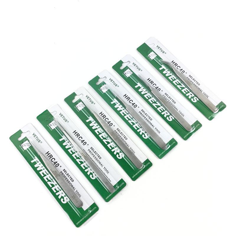 High-Precision Non-Slip Tweezers Set: Straight, Round, Bent Tips, Frosted Matte Anti-Corrosion Stainless Steel