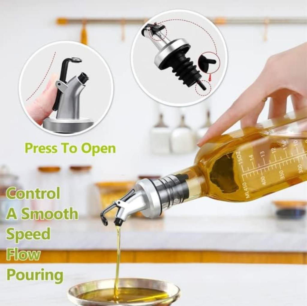 20 stk Oljetuter, Olivenolje Eddik Flaskestopper Dispenser, Lekkasjesikre Flasketuter for Eddik, Salat, Vin, Osv.