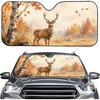 Talayituse Funny Family Dogs Print Windshield Sunshade for Car SUV Truck Foldable Uv Ray Reflector Front Window Sun Shade Visor Shield Cover