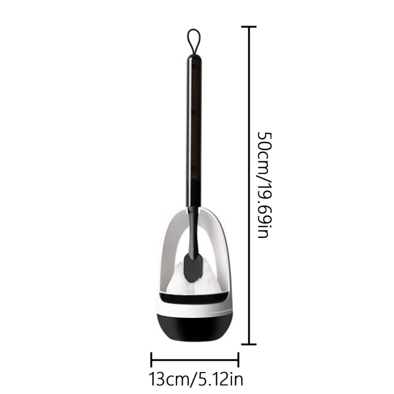 Long Handle Toilet Bowl Brush and Holder Bathroom Toilet Brush Soft Bristles Toilet Cleaning Brush Easily to Use