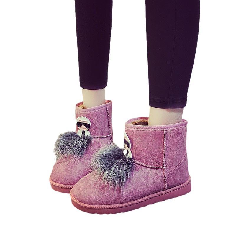 2025 Winter New Snow Short Boots Children Korean Version of Japanese Students Cute Bread Velvet Cotton Shoes Tide