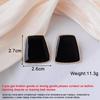 Asymmetric Women's Black Hanging Earrings Hollow Crystal Drop Earrings Rock Geometric Statement Dangle Earrings Aretes
