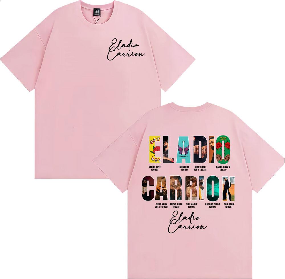 Rapper Eladio Carrion Album Cover 2025 Tour T Shirt Men Women Vintage 90s Hip Hop Street Tshirts Casual Loose Oversized Tshirt