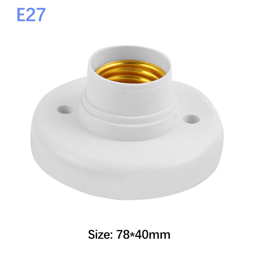 

10-40PCS 220V E27 Screw Cap Socket White Ceiling Light Lamp Bulb Fixing Base Stand Light Bulb Holder Spiral LED Bulb Base Parts 15PCS