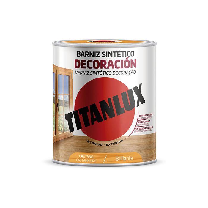Vernis Synthetique Decor Marron Brillant 0,250l M10100114 Titanlux - Titanlux