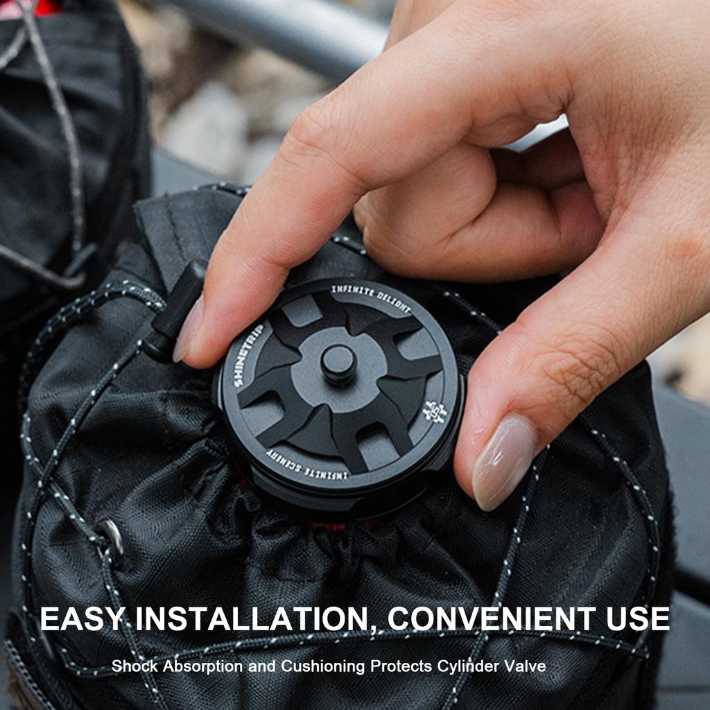 Gas Cylinder Dustproof Cover Cap Aluminum Alloy Lightweight Flat Gas Canister Cover for Fishing Picnic Hiking Garden