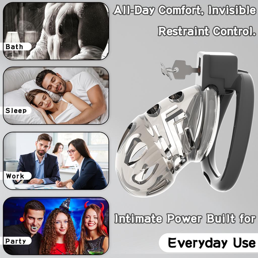 Male Silicone Chastity Lock, Urethral Cock Ring, Chastity Belt Penis Cage, Penis Sleeve, Erotic Urethral Lock, Adult Sex Toys