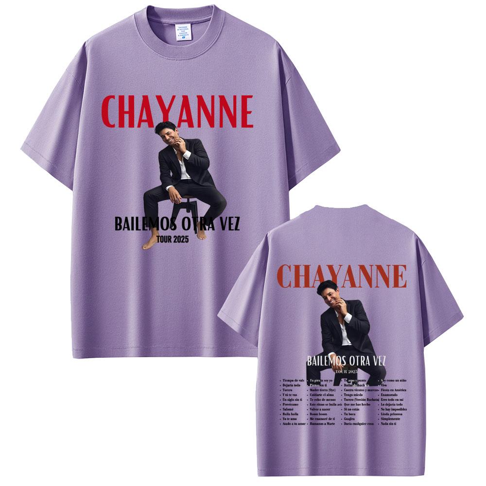 Chayanne Album Bailamos Otra Vez Tour 2025 Tshirts Unisex Women Clothing Casual Cotton Vintage Short Sleeve T Shirts Streetwear