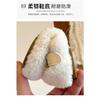 Girls' Rabbit Ear Plush Shoes, New Winter Solid Color Princess Cotton Shoes for Small, Medium, and Large Children, Warm Shoes