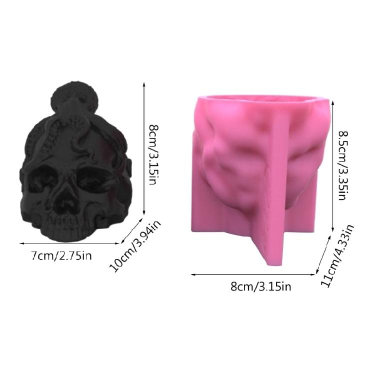 Octopus Skull Decoration 3D Candle Soap Mould DIY Candle Epoxy Handmade Mold