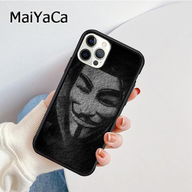 Anonymous Hacker Phone Case Cover For iPhone 17 Air 16 16e 15 plus 11 12 13 14 pro max shell coque