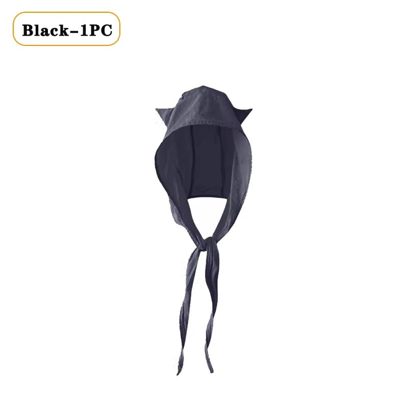 1-10PCS Summer Quick Dry UV Protection Sun Visor Hat for Women with Devil Horns Strap Cat Ear Slimming Outdoor Hiking Beach Cap