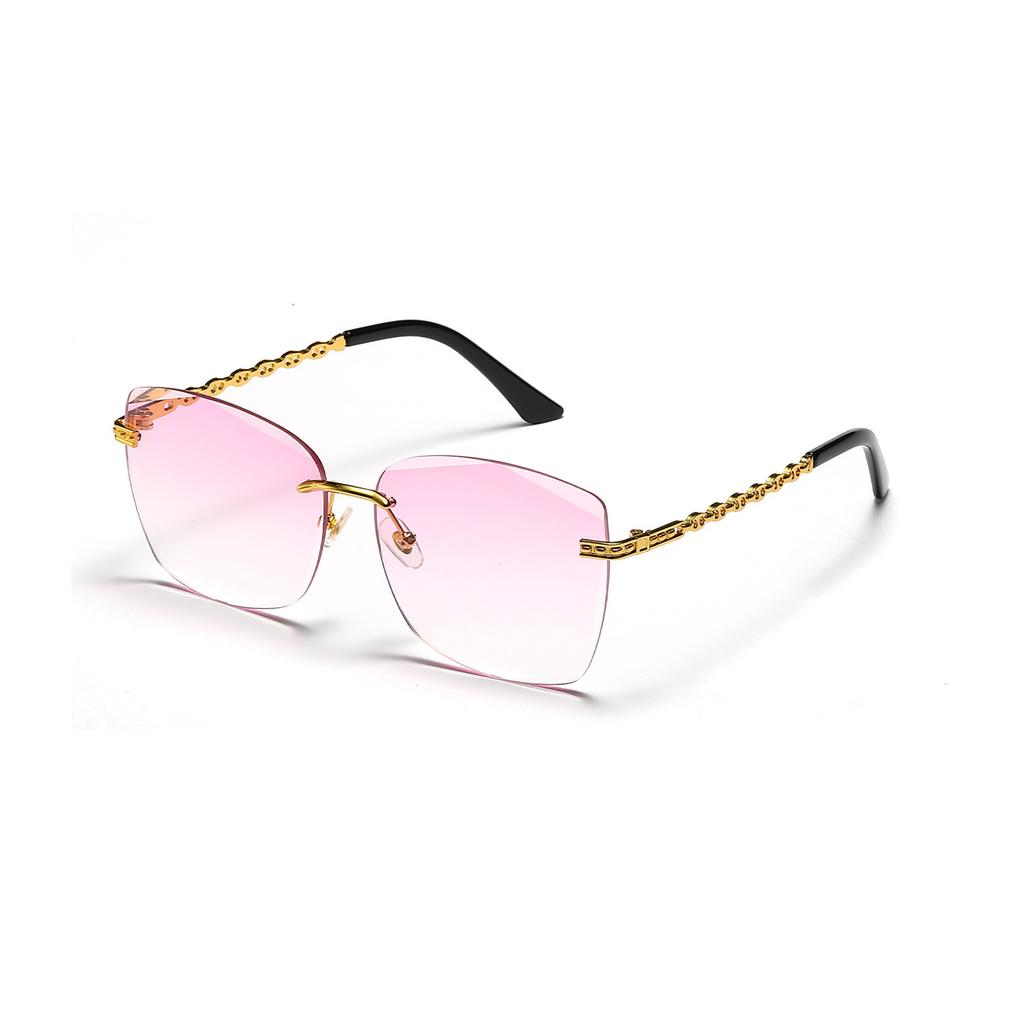 Borderless Square Sunglasses, Large Frame Face-Covering Glasses For Women, Exquisite Large Frame Sunglasses For Men