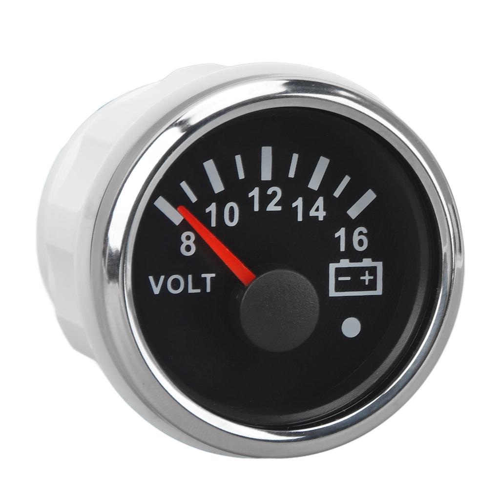 52MM Bootsvoltmeter 9 bis 32V Zeiger-Spannungsmesser mit farbiger Hintergrundbeleuchtung für Wohnmobile Yachten Fischerboote Schiffe