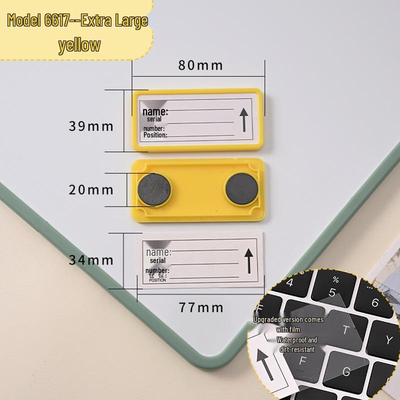 Magnetic Label Holder for Whiteboard & File Cabinets - Warehouse & Partition Name Sign Stickers