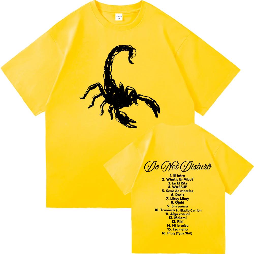 T-shirt Miko Giovane Non Disturbare Cotone Manica Corta Grafica Scorpione Moda Larga Casual Donna Uomo T-shirt Streetwear