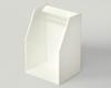 Acrylic sliding donation box with lock other [Width 12cm] (clear front, white)
