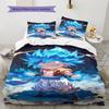 Vegito Pattern Bedding,Quilt Set Quilt Cover Pillowcase Home Birthday Gift (1 * Duvet Cover + 2 * Pillowcase, Without Core)
