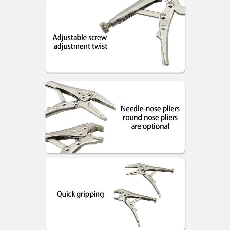 Pack of 3 Reliable Grip Tool Woodworking Pliers for Fixed Pressure Application In Various Industrial and Home Scenario