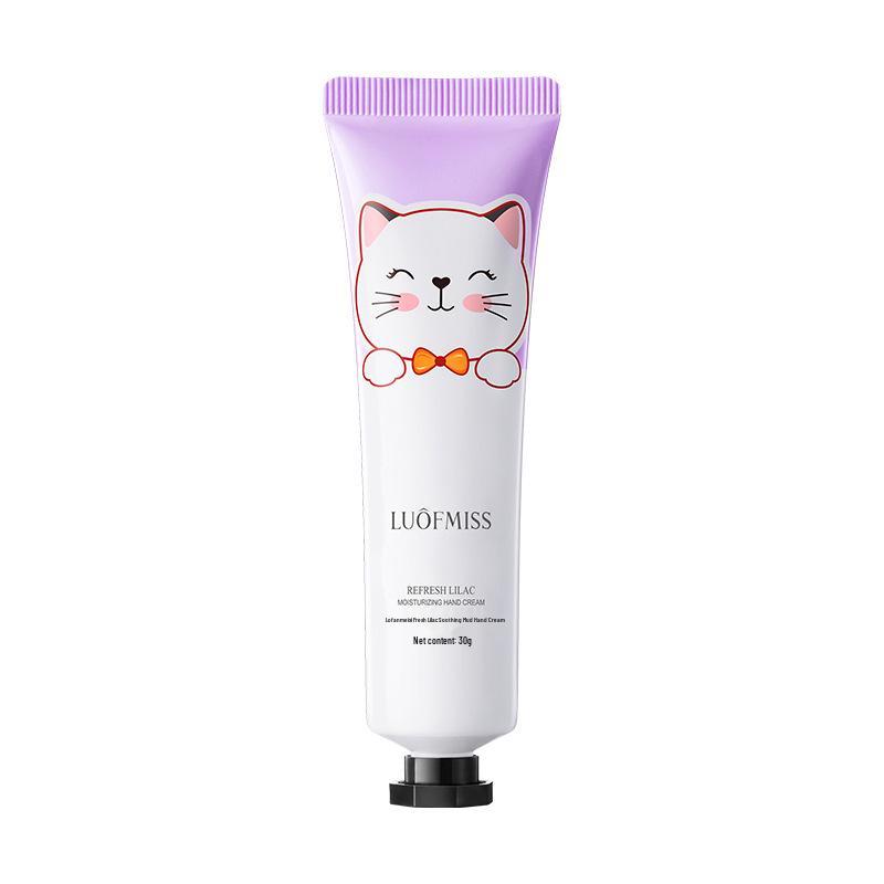 Luofan Meixi Dreamy Rose Hydrating Hand Cream with Cute Kitty Design