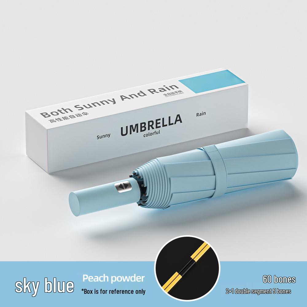 Luxury Fully Automatic Folding Umbrella for Women & Men - Sunshade, Sunscreen, and Business Advertising Parasol.