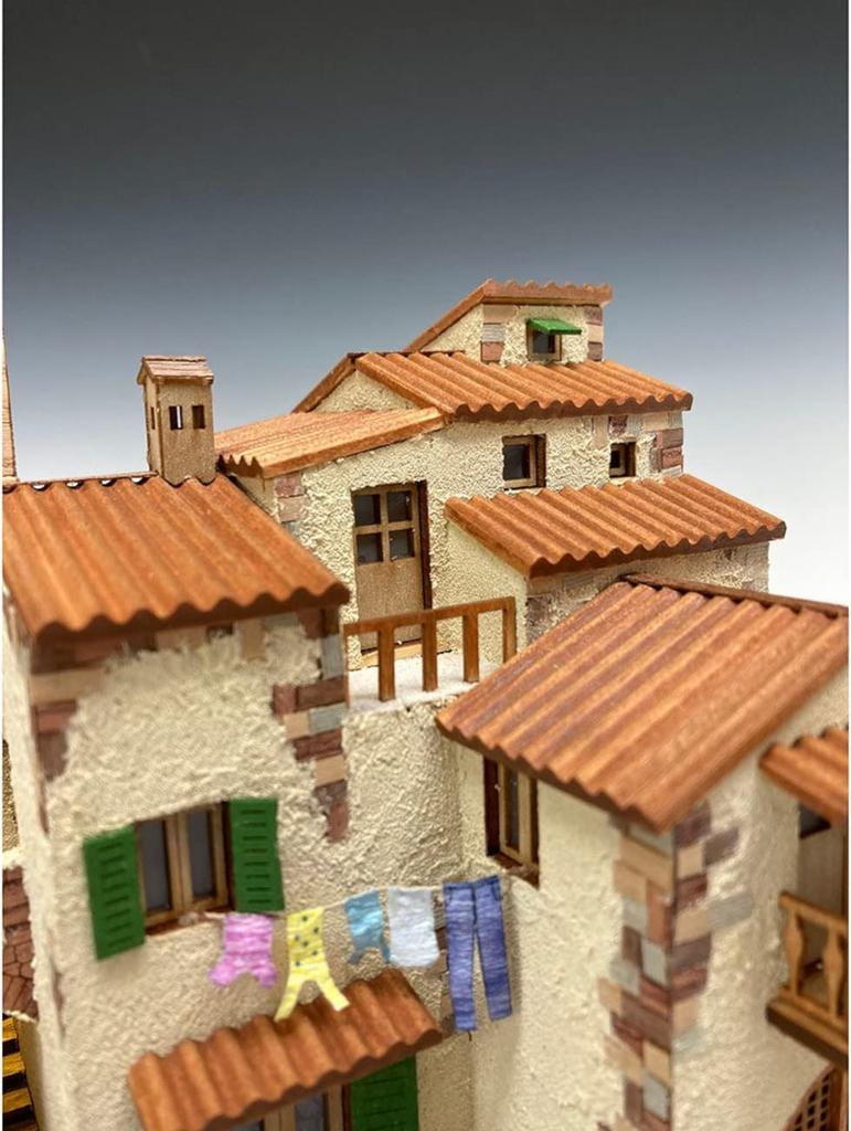 Woody Joe 1/87 European Streets Series, Italy, Wooden Model Assembly Kit