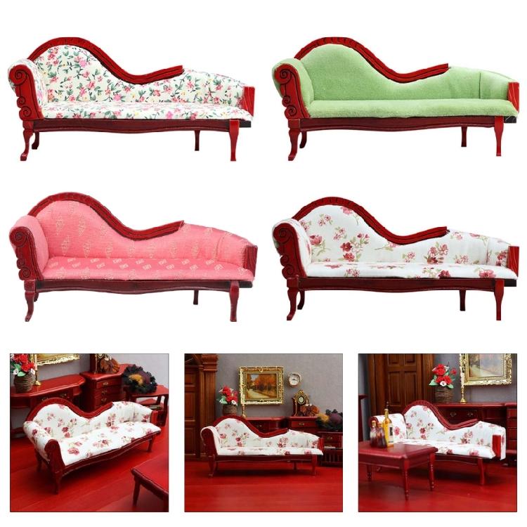 Doll House Lounger Model 1/12 Scale Miniature Dollhouses Chaise Lounger Ideal for DIY Projects and Photography