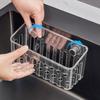 Kitchen Sponge Rack Punch-free Wall Mount Suction Cup Sink Rack Faucet Drain Rack Multifunctional Basket
