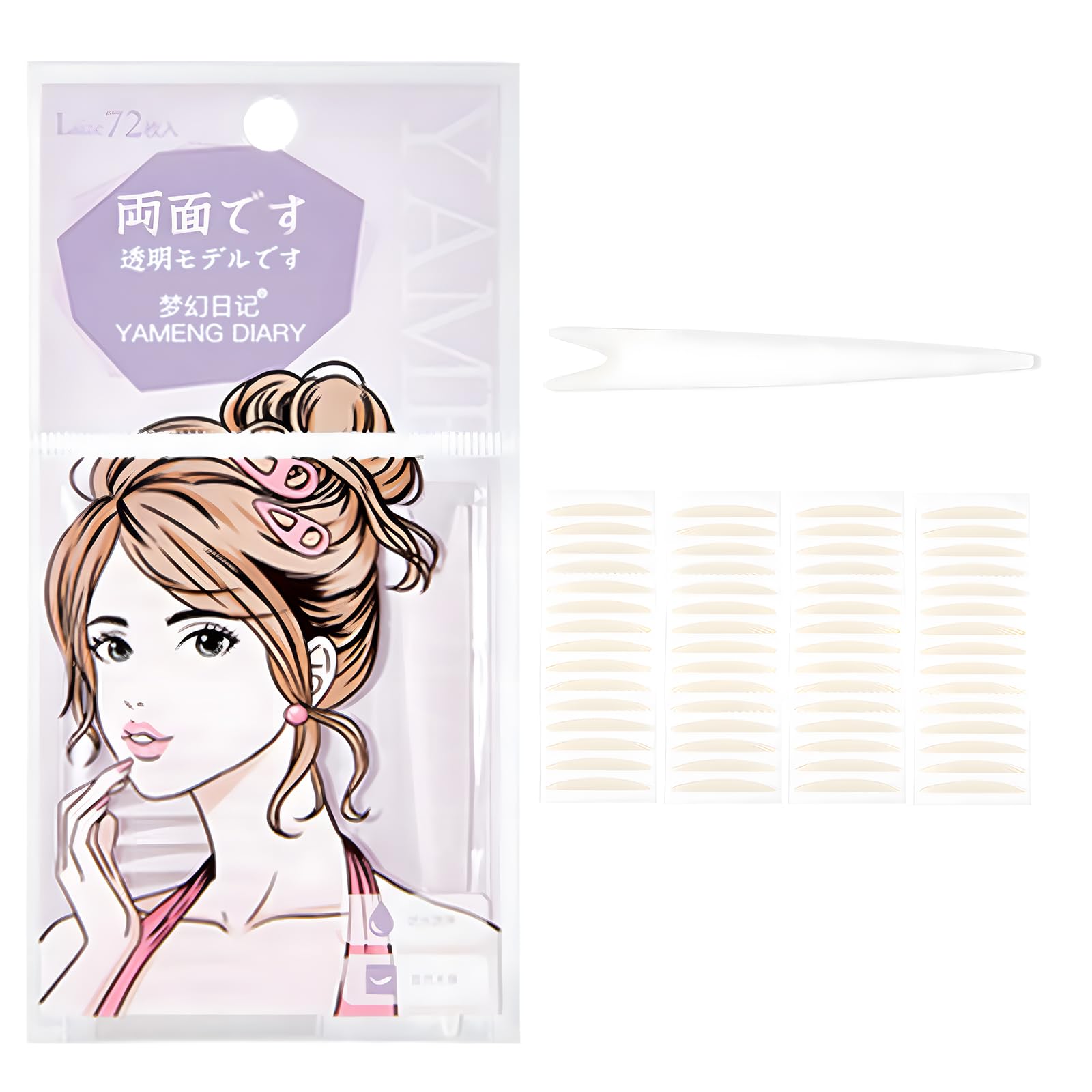 

Qwesure Double Eyelid Water and Sweat 3 Natural Finish for Eye Suitable for Sensitive Eye Mesh Large 60 Pieces Tape, Resistant, Natural, Ultra-Thin,