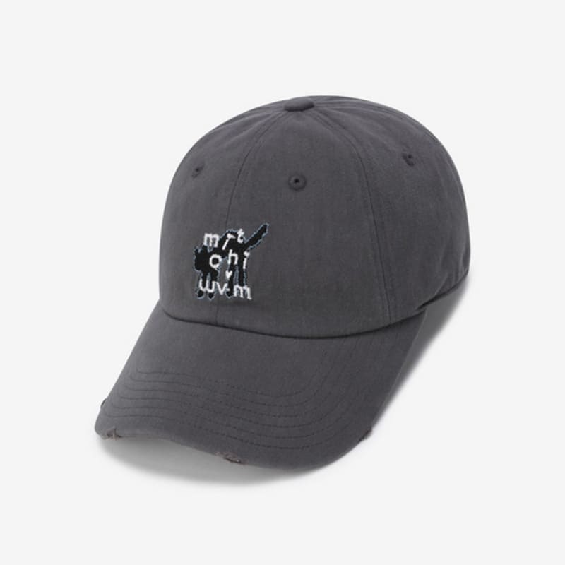 LUVM MITCHI COTTON BALL CAP 3_CHARCOAL GRAY