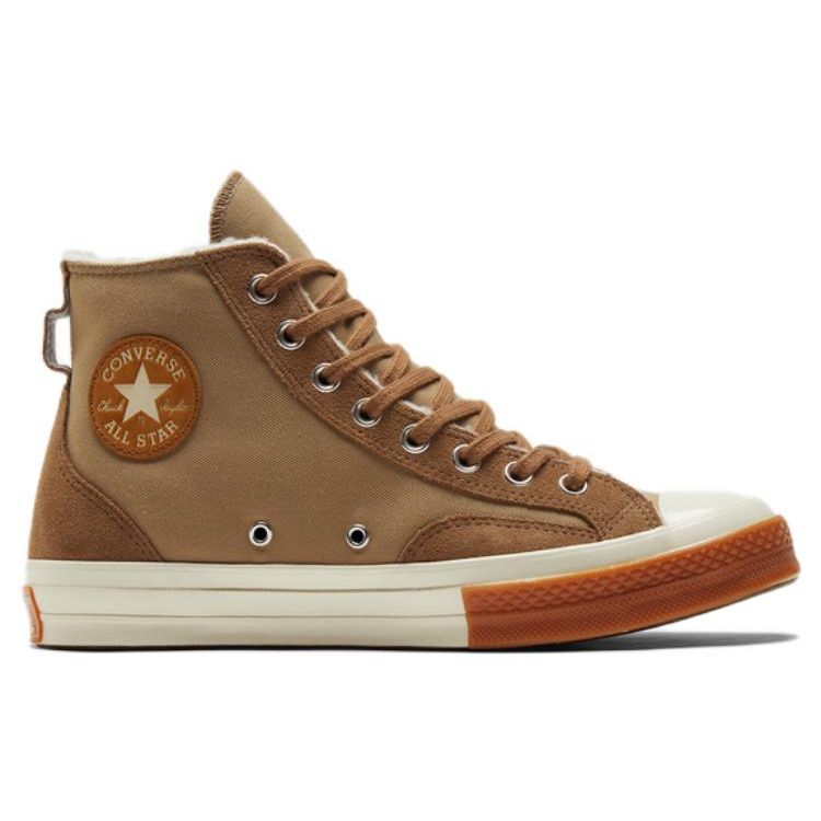 Converse Chuck 70 High Lined Colorblock - Nomad Khaki Gum Unisex Sneakers Brown Sand-Dune Egret A04410C