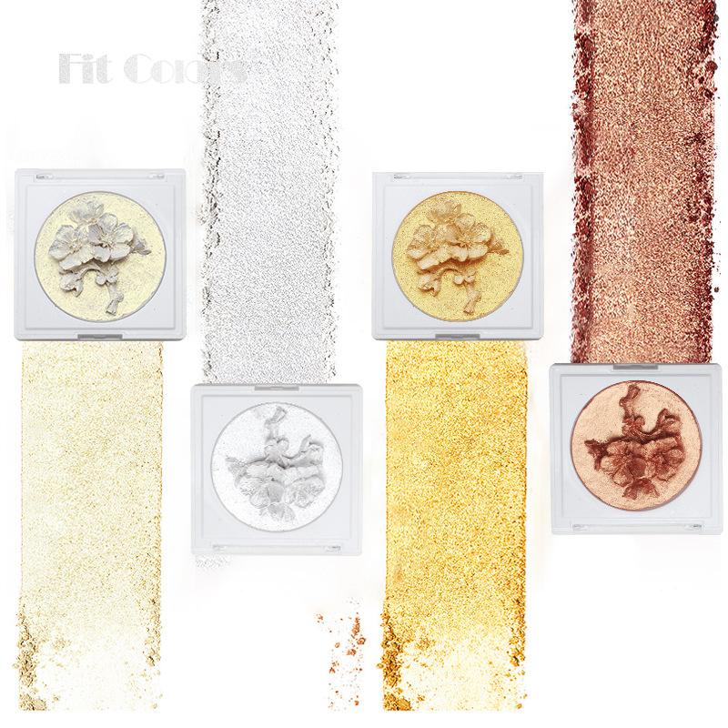 Couleurs adaptées sculpture 3D fleur de prunier disque haut lifting du visage poudre de réparation tridimensionnelle à haute brillance