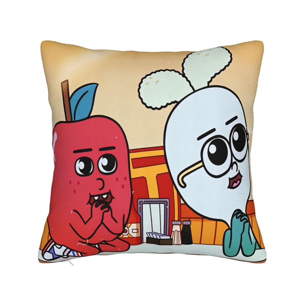 Apple and Onion Pillow Cover Comfy Cushion Cover Funny Pillow Case For Office Car Home Decor