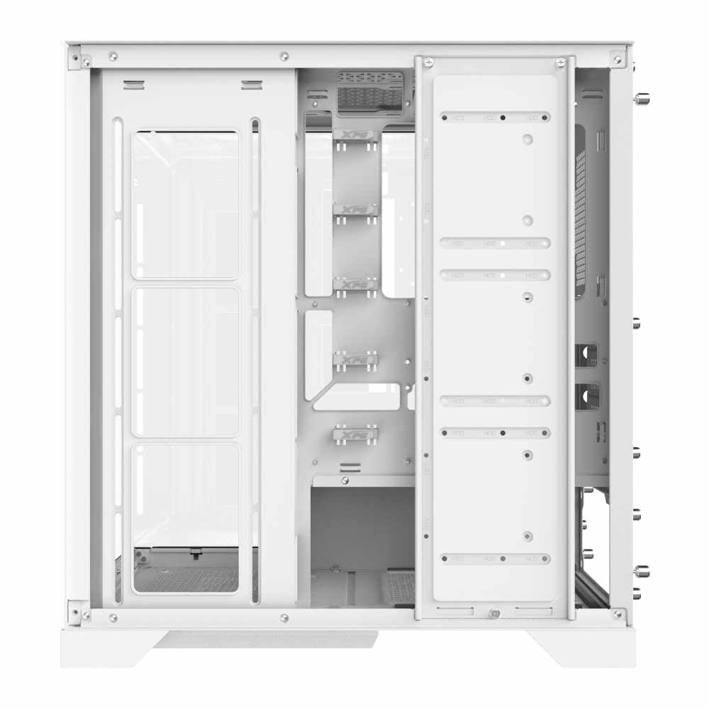XPG INVADER X Pillarless Tempered Glass Showcase-Type Mid-Tower Cabinet, White INVADERXMTWOF-WHCWW-A
