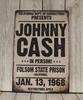Johnny Cash Live in Concert Poster Blik Metaalbord Folsom Gevangenis Vintage Stijl