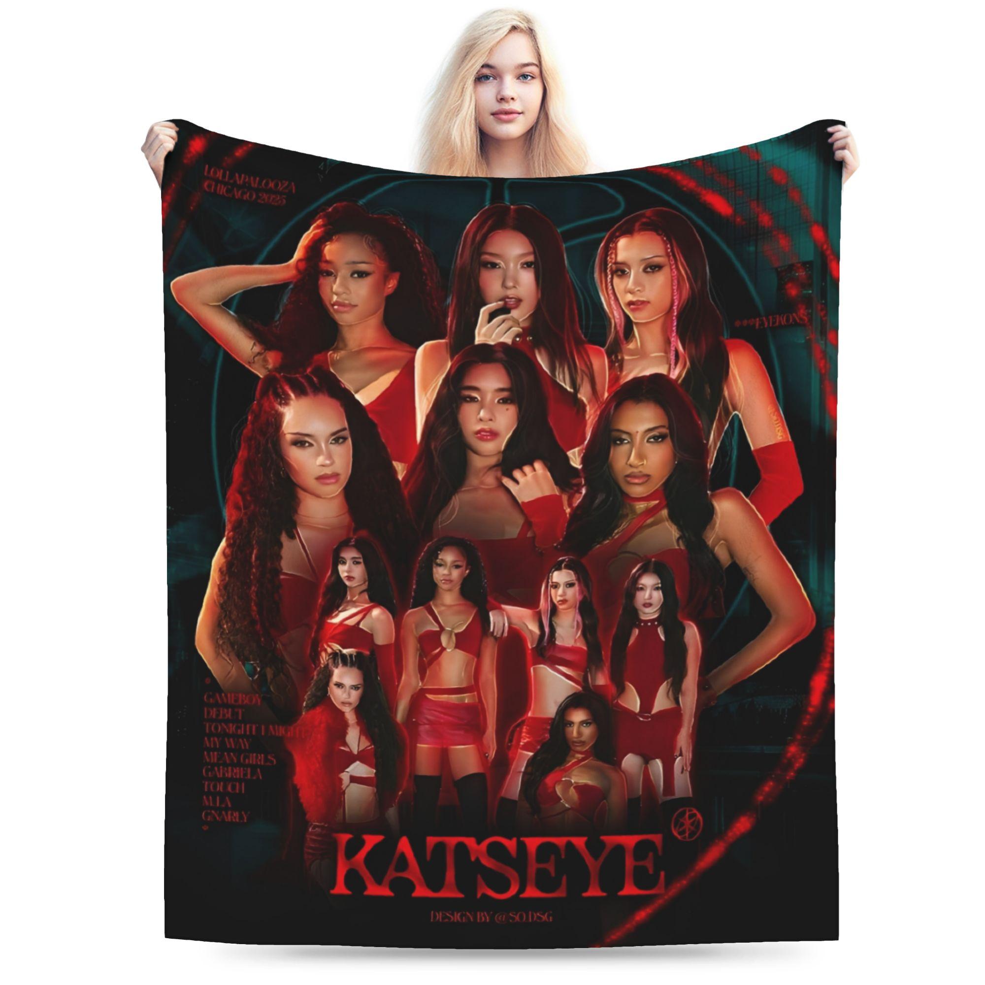 

Katseye kpop k-pop girl Merch Blankets Ultra-Soft Coral Fleece Plush Throw Blankets Cozy Bedding Throws 30x40in