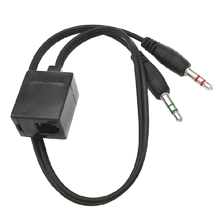 Female RJ9 to Male 3.5mm Plug Headset Adapter Telephone Headphone Adapter