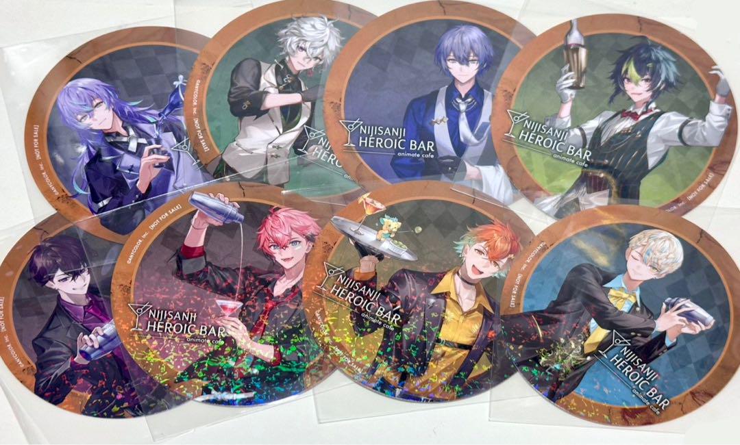 

[USED] Nijisanji HEROIC BAR Bonus Hologram Coaster Set with Bonus